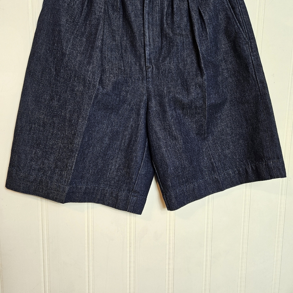 Banana Republic Piper Bermuda Shorts Womens Size 26 High Rise Dark Wash Pleated - Picture 4 of 16